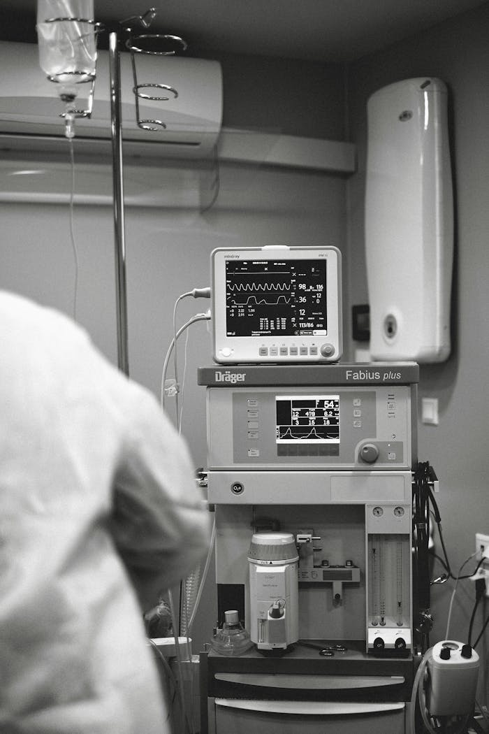 Medical equipment in a clinic, showcasing advanced technology in healthcare.